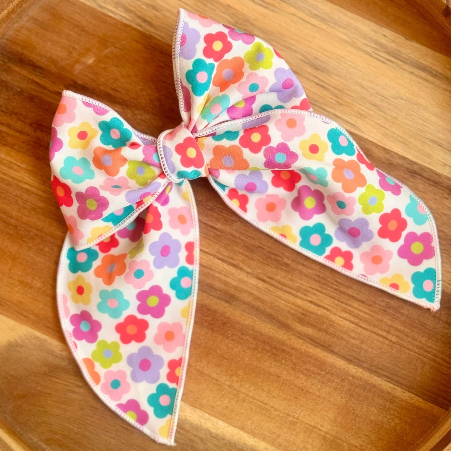 Retro Floral | Large Fabric Bow