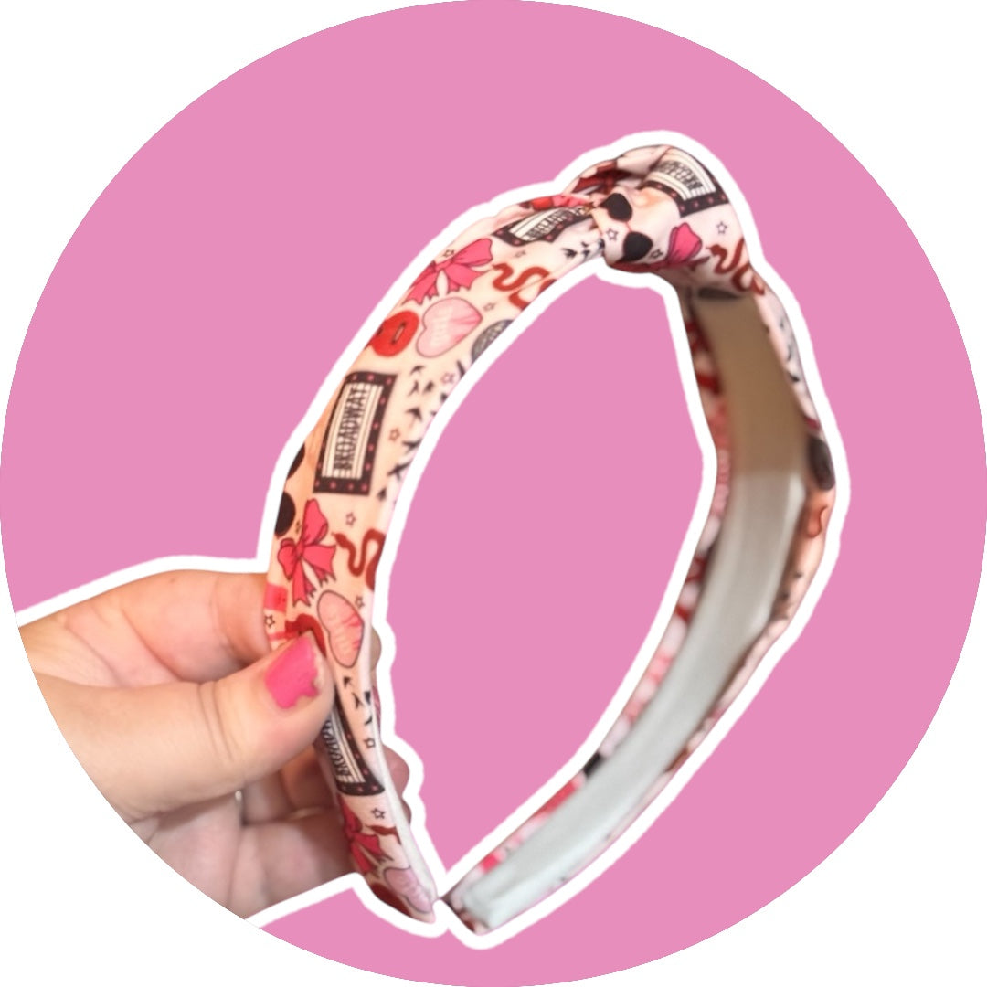 Pink Broadway Knotted Headband