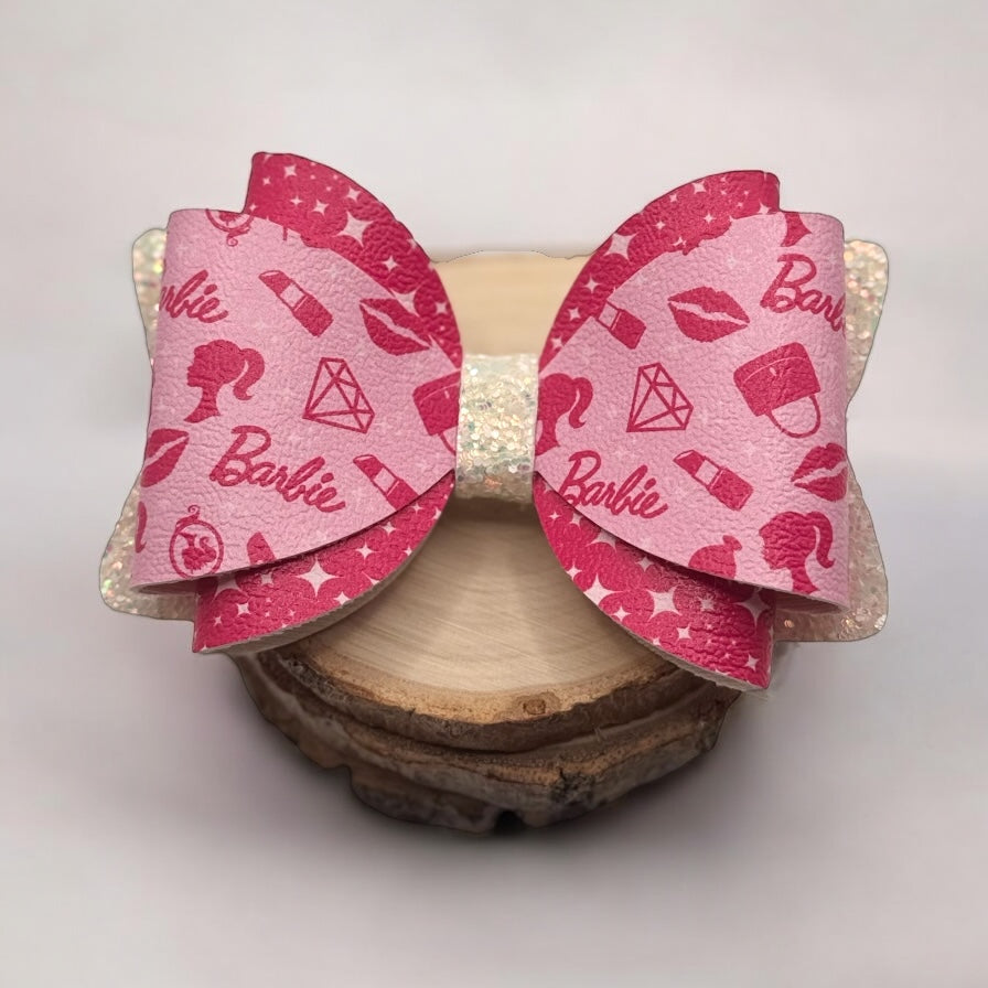Fashion Doll Icons | Large Overlay Faux Leather Hair Bow