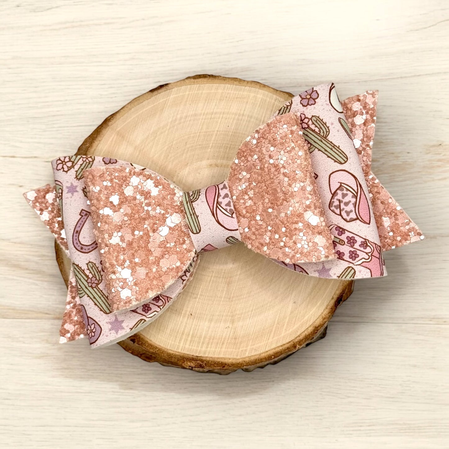 Classic Faux Leather Bow