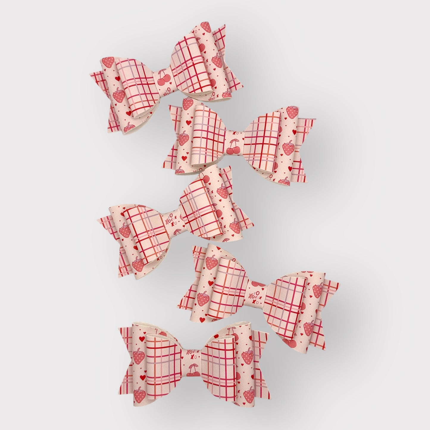 Fruit XO | Large Stacked Faux Leather Hair Bow