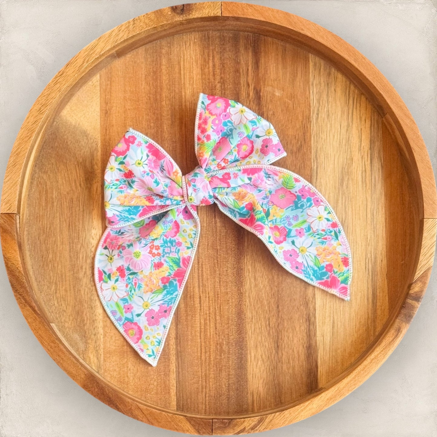 Summer Floral | Large Fabric Bow