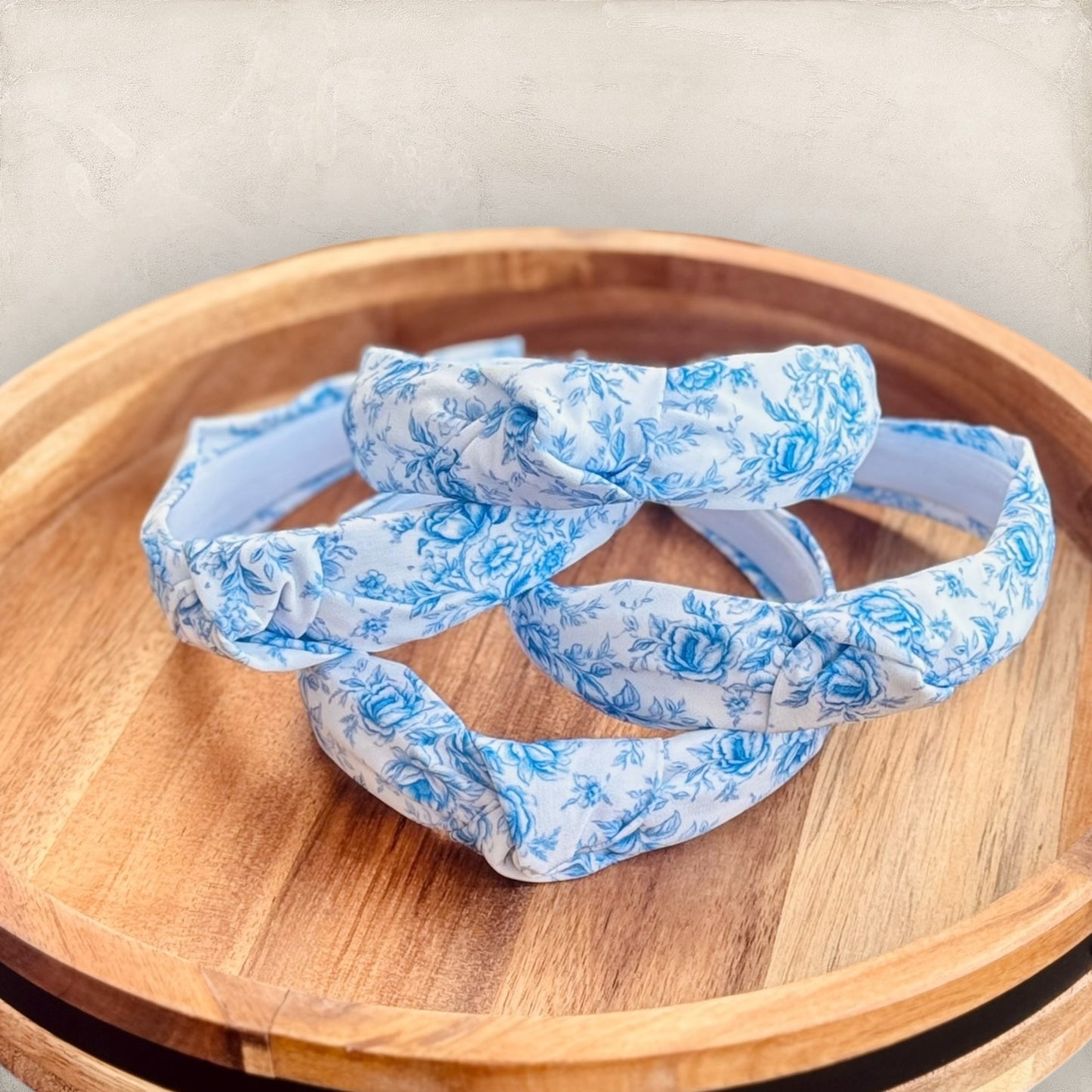 Blue Fancy Floral | Knotted Headband