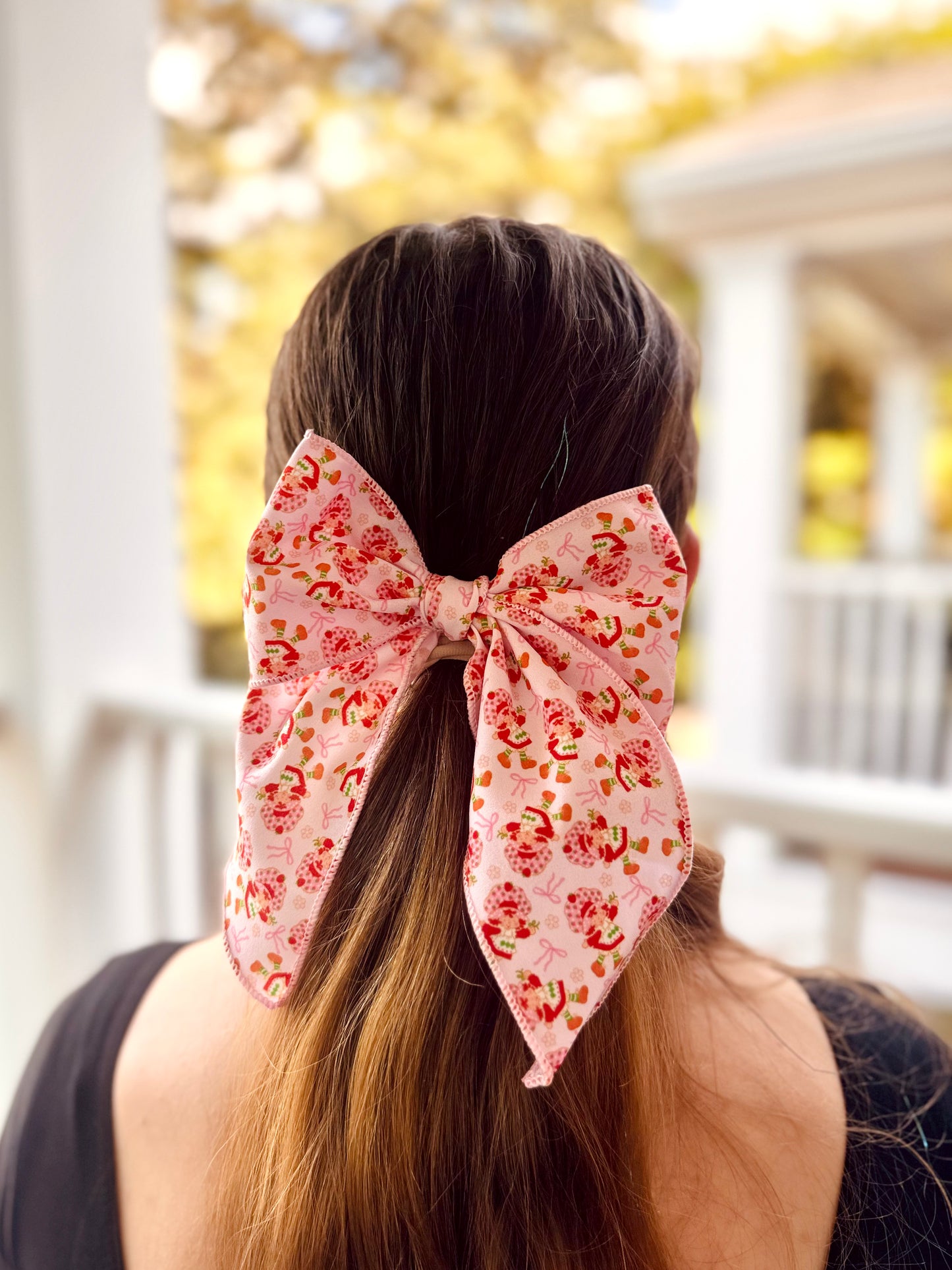 Strawberry Girl | Large Fabric Bow